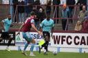 Wealdstone in action against Weymouth in the National League