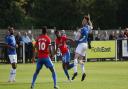 Wealdstone in FA Cup action against Dagenham & Redbridge at Grosvenor Vale