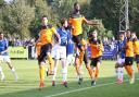 Wealdstone in action against Eastleigh at Grosvenor Vale