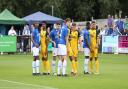 Wealdstone in action against Aldershot Town at Grosvenor Vale