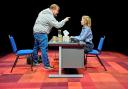 James Corden and Anna Maxwell Martin in The Constituent at The Old Vic