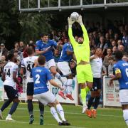 Wealdstone in action against Southend United in the National League