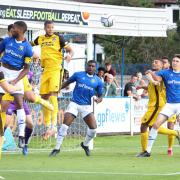 Wealdstone in National League action against Aldershot Town