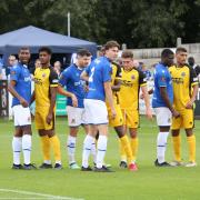 Wealdstone in action against Aldershot Town at Grosvenor Vale