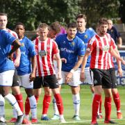 Wealdstone in National League action against King's Lynn Town