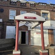 Outside The Hendon pub before a suspected drug raid