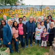 Keir with all the volunteers from Harlesden Town Garden