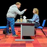 James Corden and Anna Maxwell Martin in The Constituent at The Old Vic