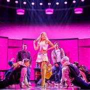 Georgina Castle as Regina and the Mean Girls in the West End musical at The Savoy Theatre