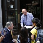 MP Barry Gardiner, parents, students and supporters of Byron Court school deliver a petition to the Department of Education in Westminster in London, Britain 05 June 2024. Facundo Arrizabalaga/MyLondon.