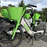 Lime bikes in Kingsbury, Brent