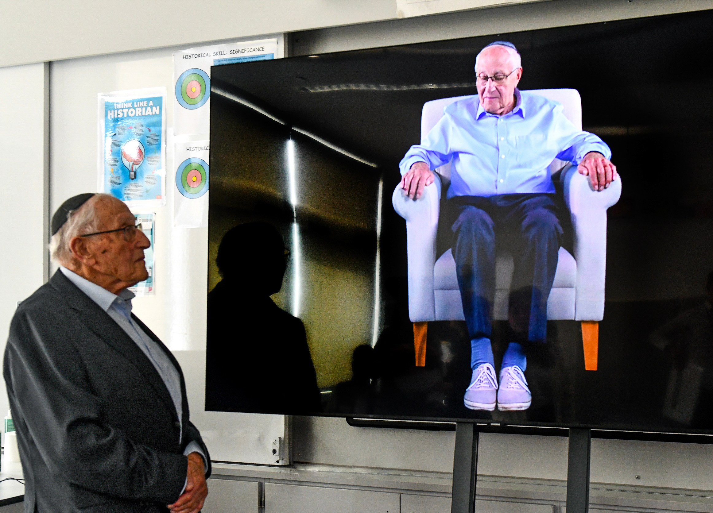 Manfred Goldberg, a holocaust survivor and the first survivor to feature in Testimony 360, a new interactive learning programme for delivering Holocaust education in UK schools created by the Holocaust Educational Trust. Photo: Holocaust Educational