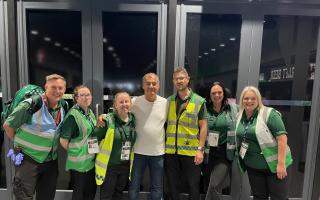 Antonello Tordio and the medical team at Wembley Stadium