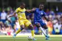 Crystal Palace's Cheick Doucoure and Chelsea???s Moises Caicedo during the Premier League match at