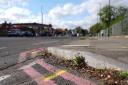 The scene near the A20 and Kidbrooke Park Road in Eltham, south east London where a heavily pregnant woman and her baby died