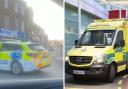 Two people were rushed to hospital after a car crashed in Willesden, causing High Road to be shut for over eight hours