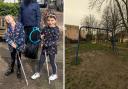 Some parents and children took part in a litter picking day at Hazel Road Open Space earlier this year