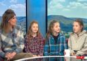 Yorkshire Farm star Amanda Owen and her children, Nancy, Clemmy and Annas appeared on BBC Breakfast (BBC News/PA)