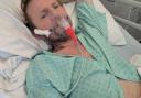 Marek Marzec, a 48-year-old stone worker living in London, in hospital with terminal silicosis