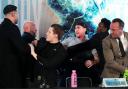 Tempers flared between Tommy Fury (left) and Darren Till (centre) during their press conference (John Walton/PA)