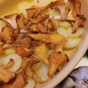 Potato and chanterelles gratin