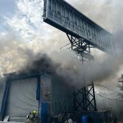 Thick smoke from a commercial unit fire caused queuing traffic on the nearby North Circular Road