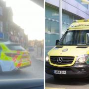 Two people were rushed to hospital after a car crashed in Willesden, causing High Road to be shut for over eight hours