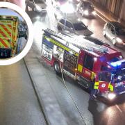 Two people were taken to hospital after a crash at the Neasden Underpass