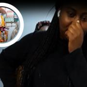 Ofure Patience Ehizode as Barnet Council officers raid her business and find illegal skin products (inset)