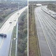 M25 was blocked between J22 and J24 earlier today