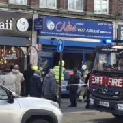 A car crashed into a restaurant in Kingsbury