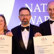 North London Grammar School headteacher Fatih Adak (centre) with deputy head Gillian Erdil and maths teacher Ali Lafcioglu