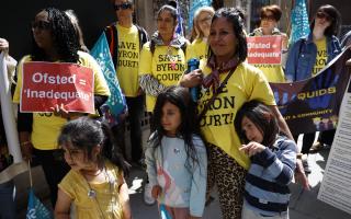 MP Barry Gardiner, parents, students and supporters of Byron Court school deliver a petition to the Department of Education in Westminster in London, Britain 05 June 2024. Facundo Arrizabalaga/MyLondon.