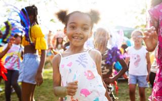 A young attendee at Just INCarnival's 'Carnival in the Park'