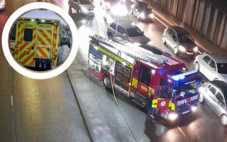 Two people were taken to hospital after a crash at the Neasden Underpass