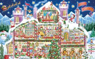 Santa’s Workshop, a 24-day stand-up advent calendar with 250 pieces