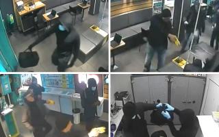 CCTV images of the robbery at the EE store